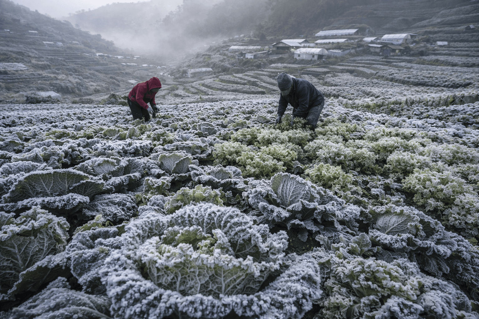 Frost Hits Atok, Benguet, Affecting Local Farms
