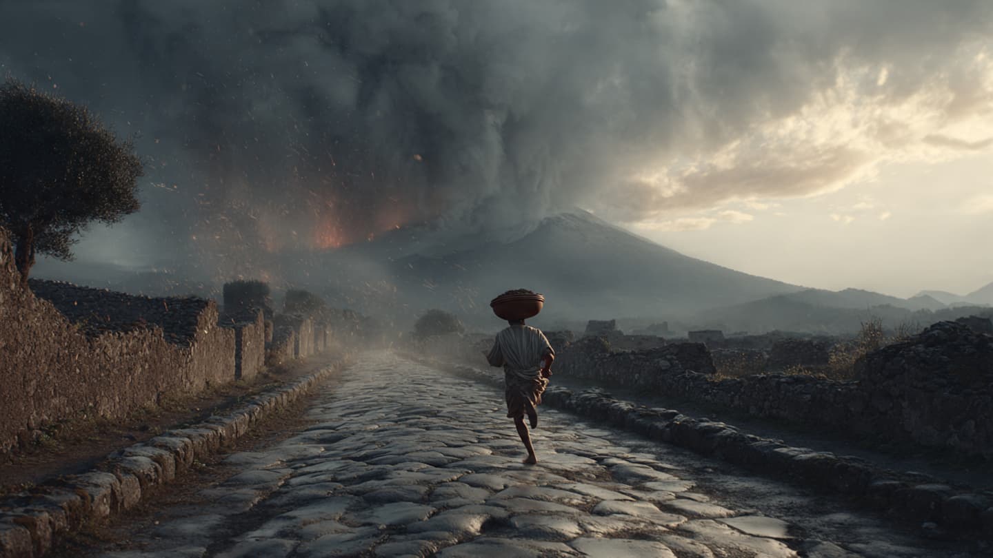On the Road Out of Pompeii: The Man with the Bowl and the Mountain of Fire