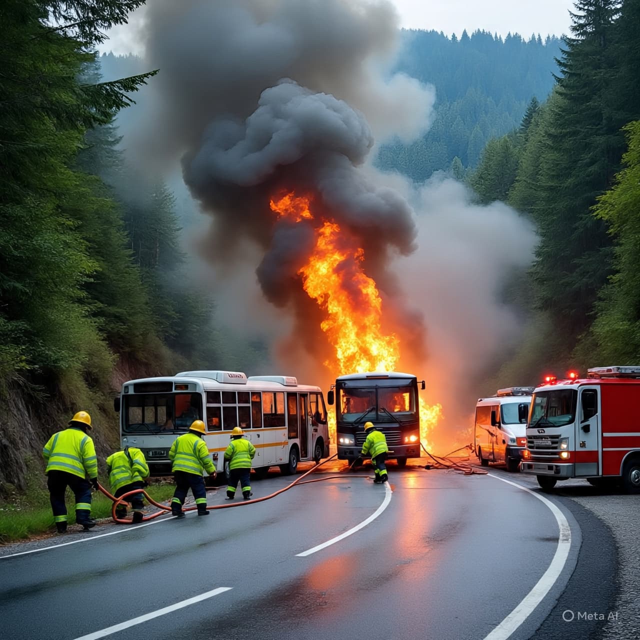 Between Valleys and Firelight: A Routine Bus Trip Ends in Tragedy in Switzerland