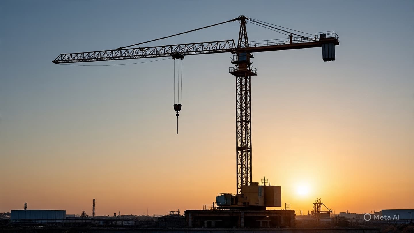 Between the Sky and the Concrete, A Moment of Suspension in the Tuas Dust
