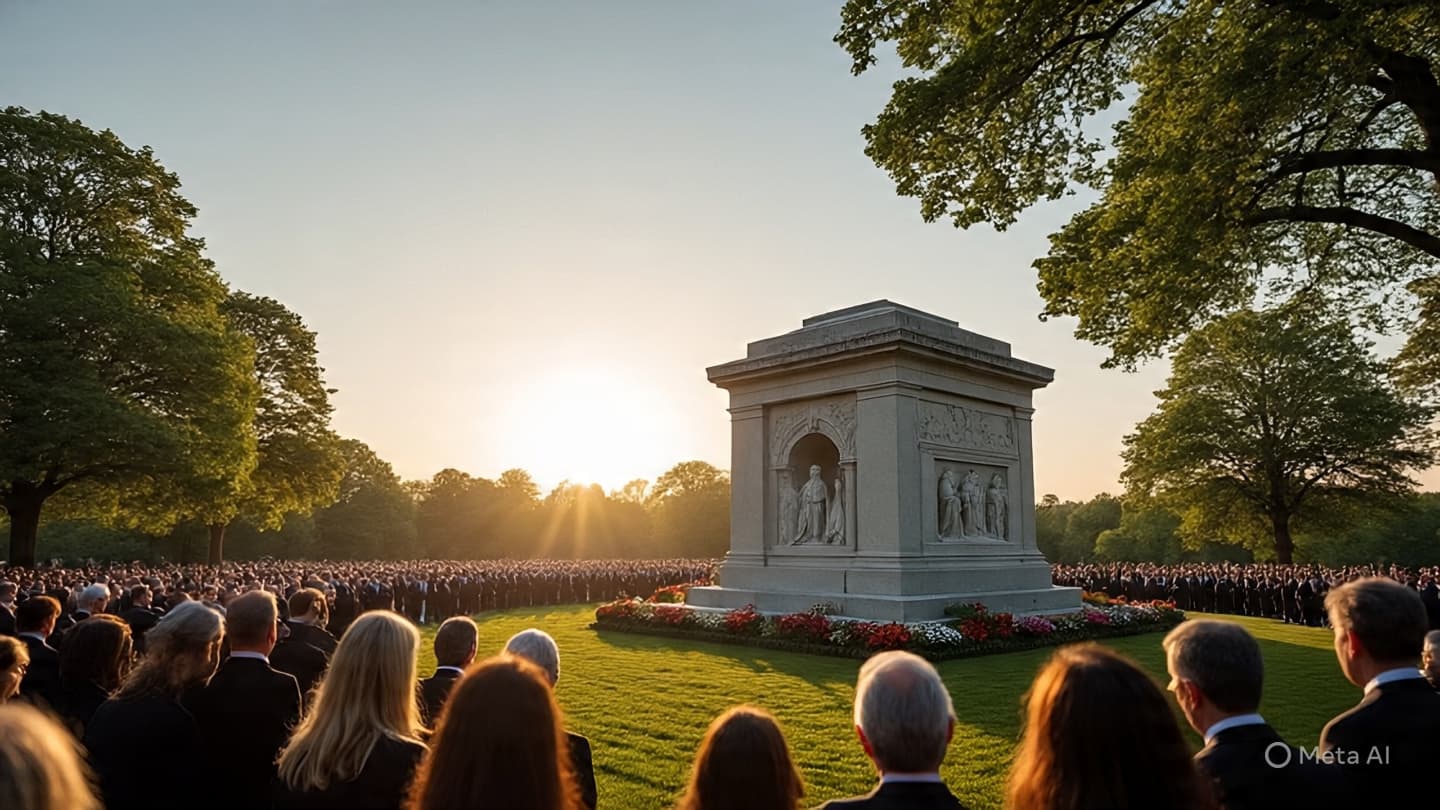 عندما تتوقف الأمة، حتى واجهات المتاجر تعكس لحظة من التذكر