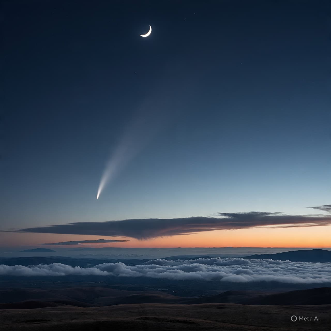 A Crescent Moon and a Passing Comet: Will You Look Up Tonight?