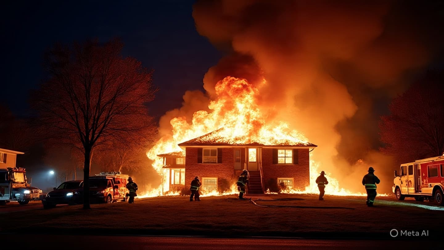 When fire breaks the silence of night, what remains is both loss and survival