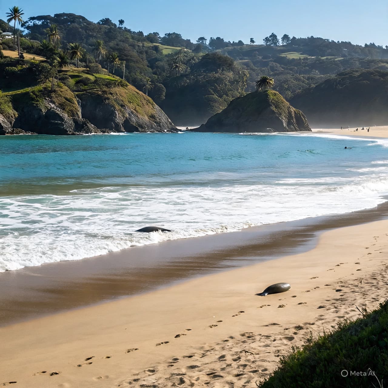Where Waves Meet Footsteps, An Unusual Meeting Occurs: A Quiet Beach Turns Urgent