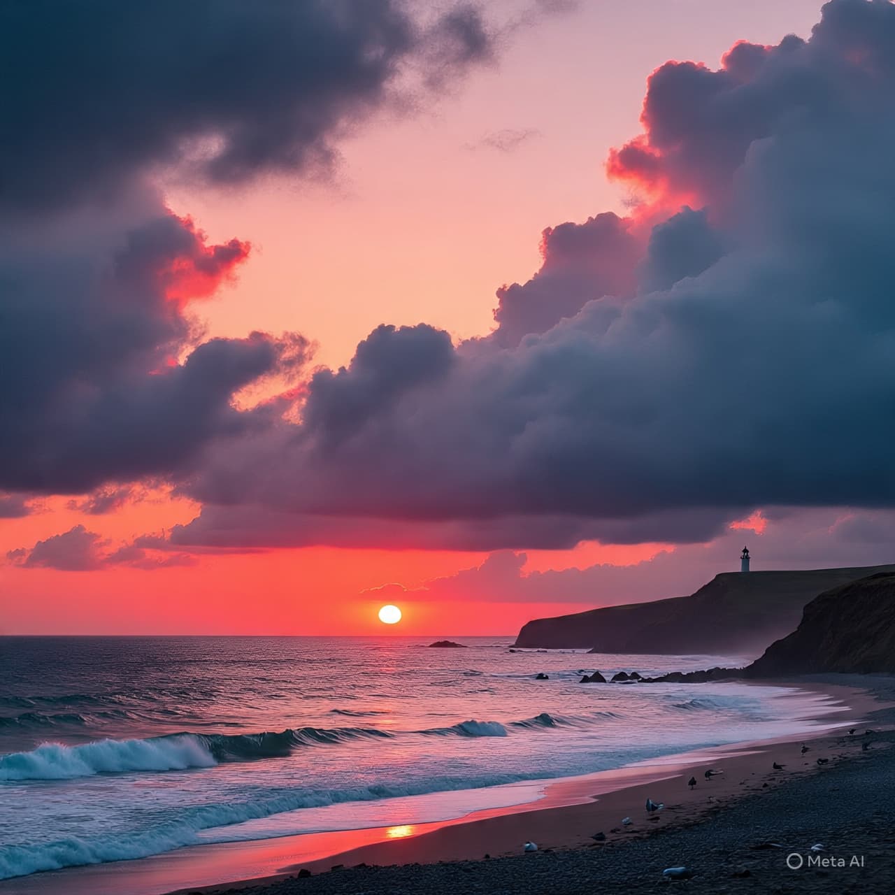 Beneath a Crimson Dawn, How Does Nature Speak Before the Storm Arrives?