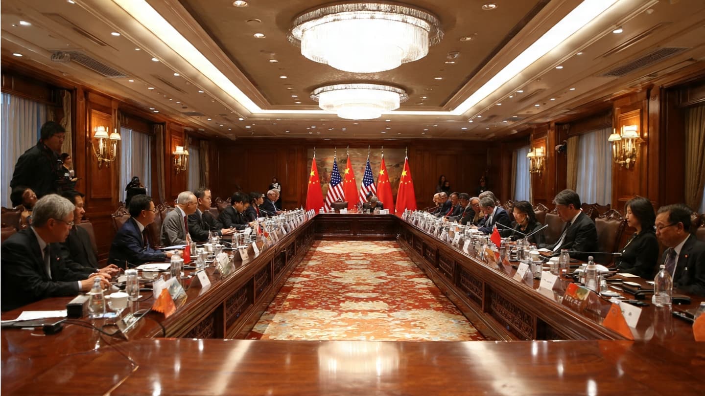 Across One Table in Beijing, Two Global Rivals Search for Common Language
