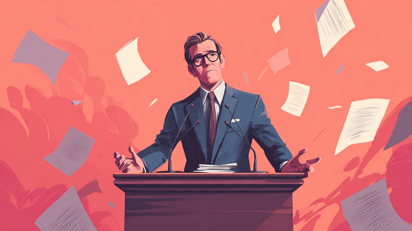 A brief stumble becomes a widely shared moment in modern politics