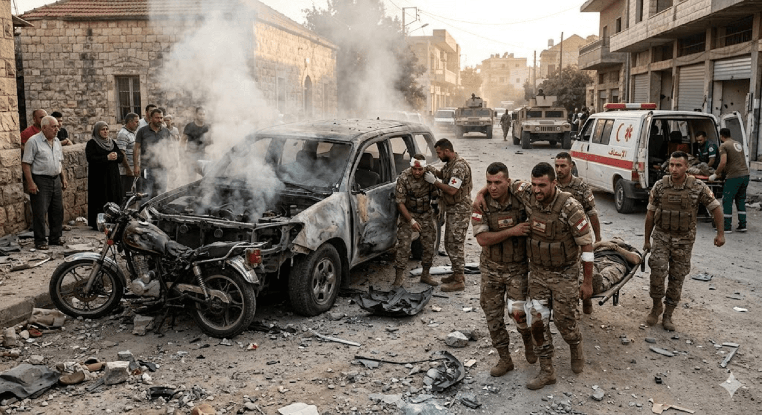 Deadly Strike in Nabatieh: Israeli Air Attack Kills One Lebanese Soldier, Injures Four