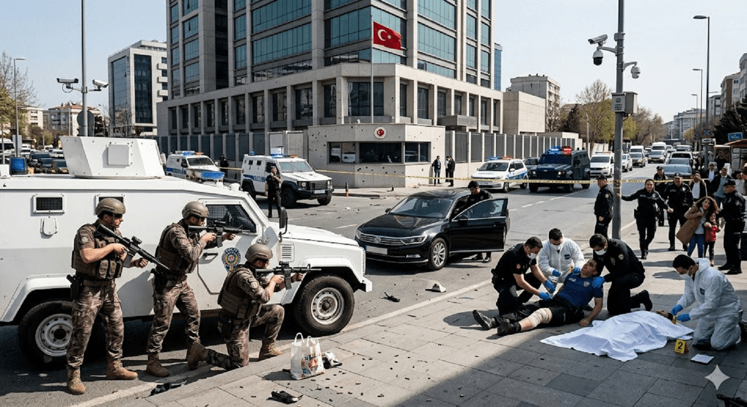 Gunfire Erupts Near Israeli Consulate in Istanbul: 3 Dead, 2 Police Officers Injured in Targeted Attack