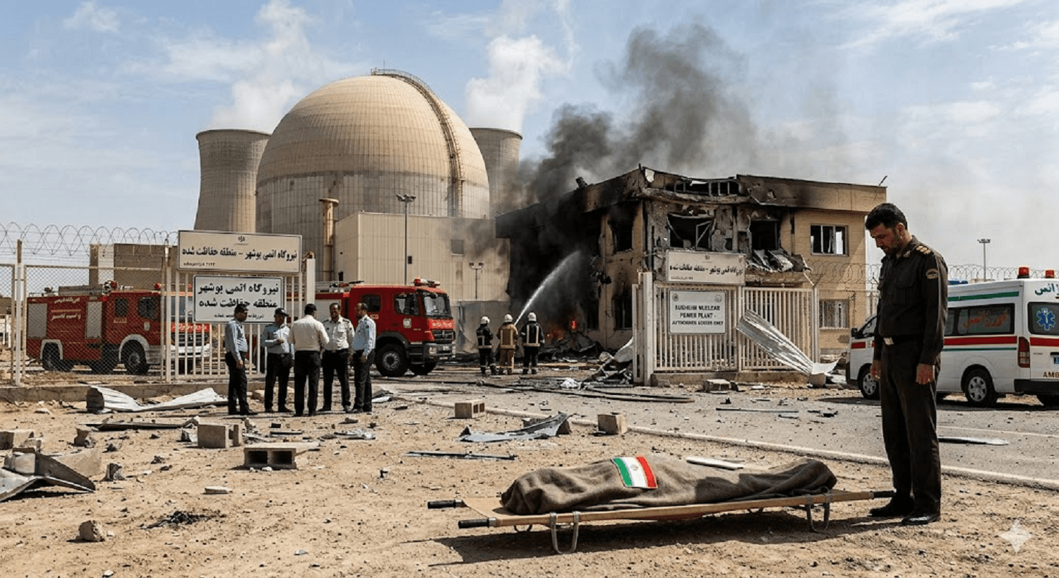 Nuclear Shadow: One Dead as Projectile Strikes Near Iran's Bushehr Power Plant