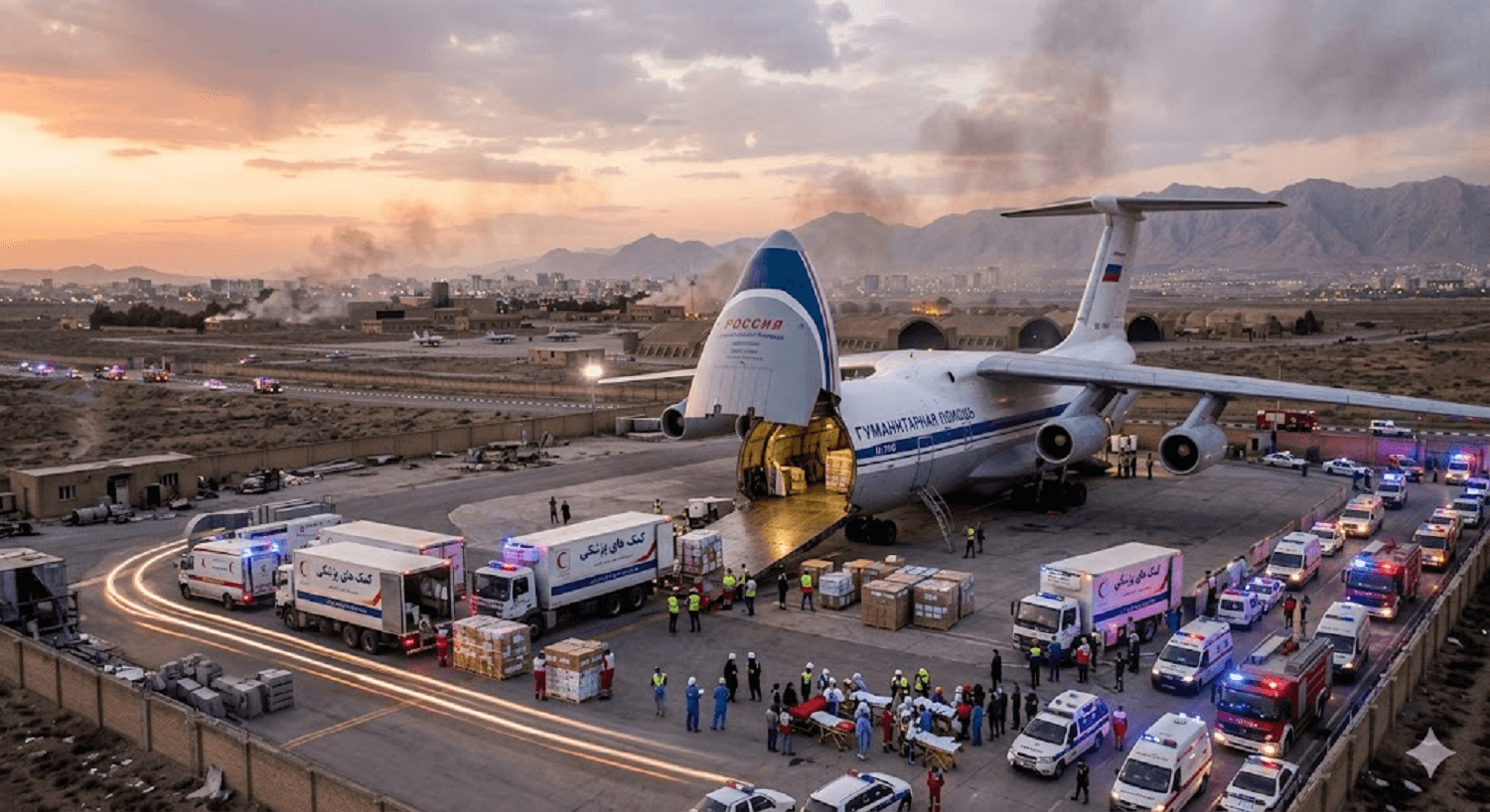 Russian Cargo Plane Delivers 13 Tons of Critical Medical Supplies to Iran