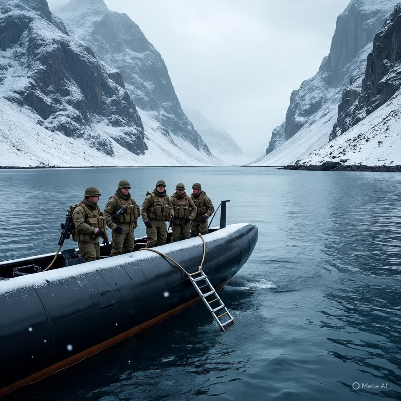 Silent Beneath the Ice: Royal Marines Launch a Fjord Raid from a Submarine in the Arctic
