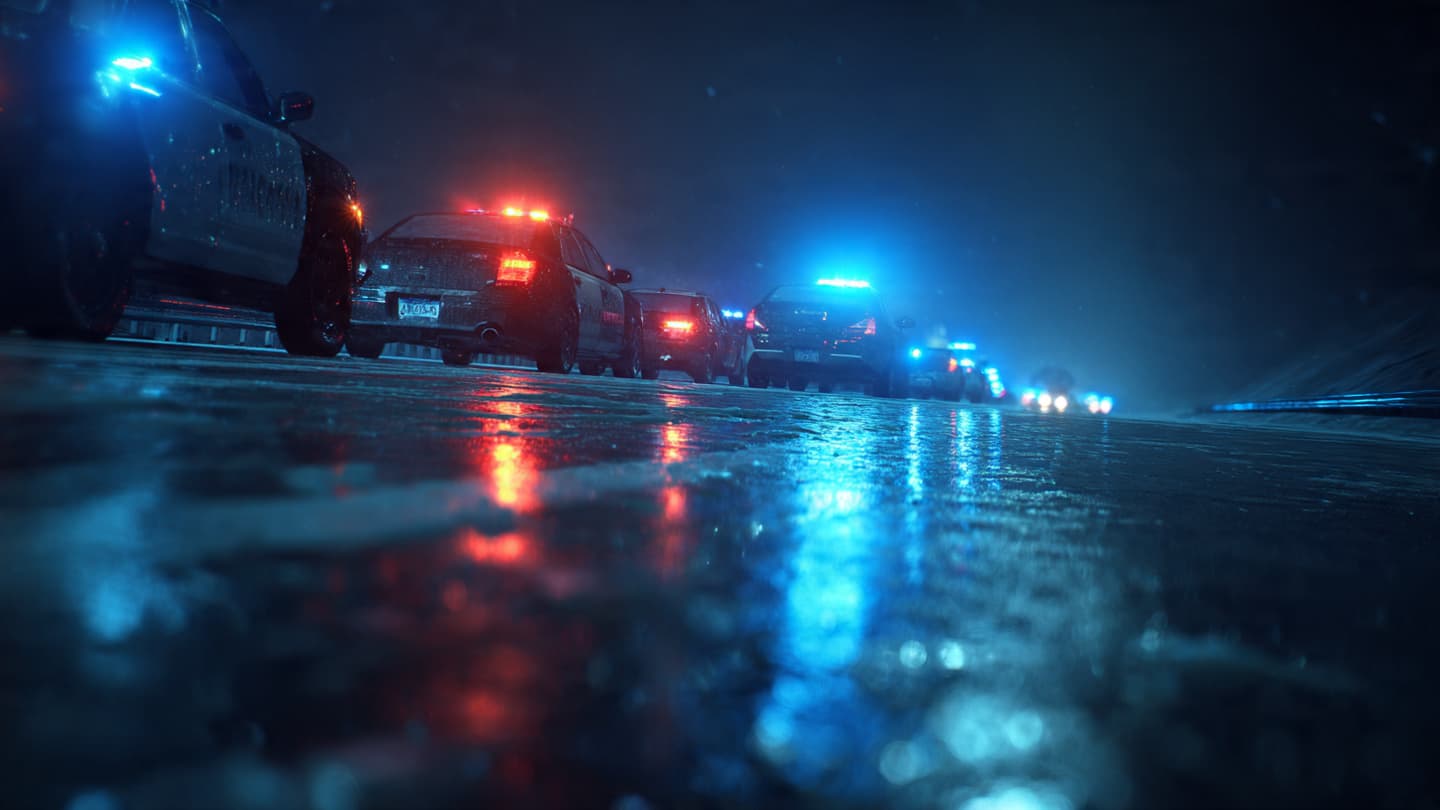 When the Mirror of Winter Descends Upon the Fast Lanes of the Bavarian Night