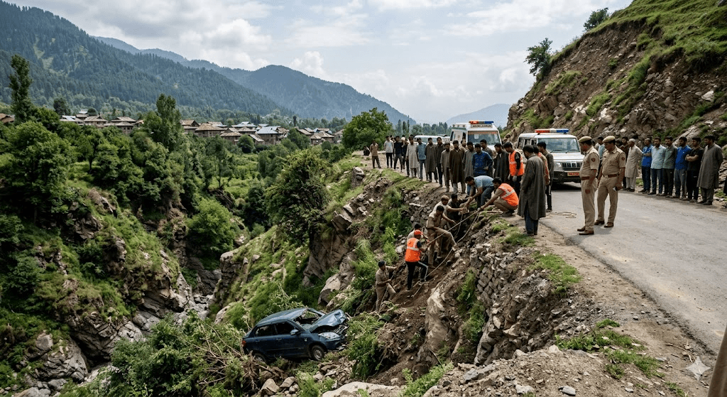 Tragedy in Budgam: Woman Killed, Man Critically Injured in Charar-i-Sharief Road Accident