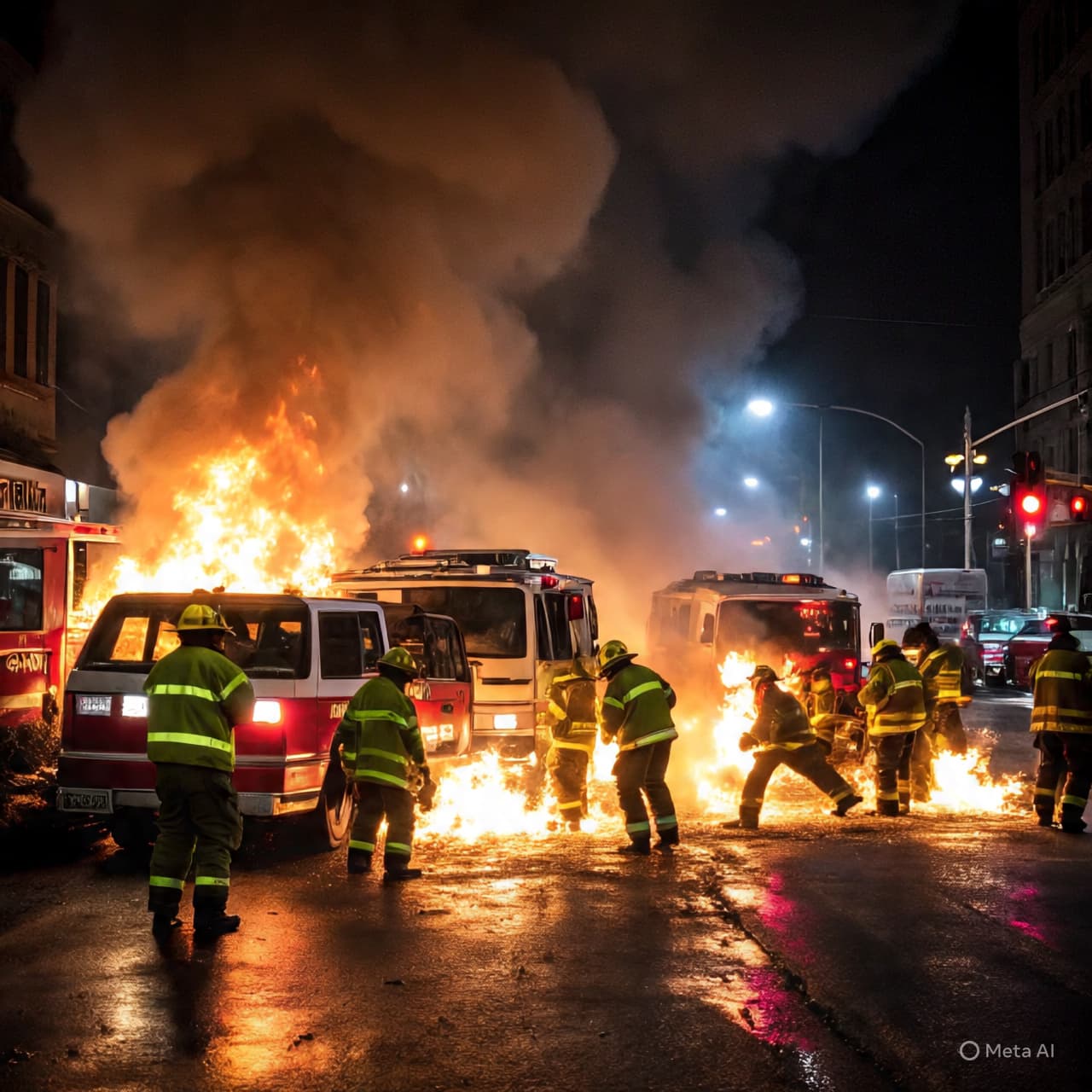 Where Urgency Waits on Wheels, Fire Breaks the Quiet Purpose of the Night