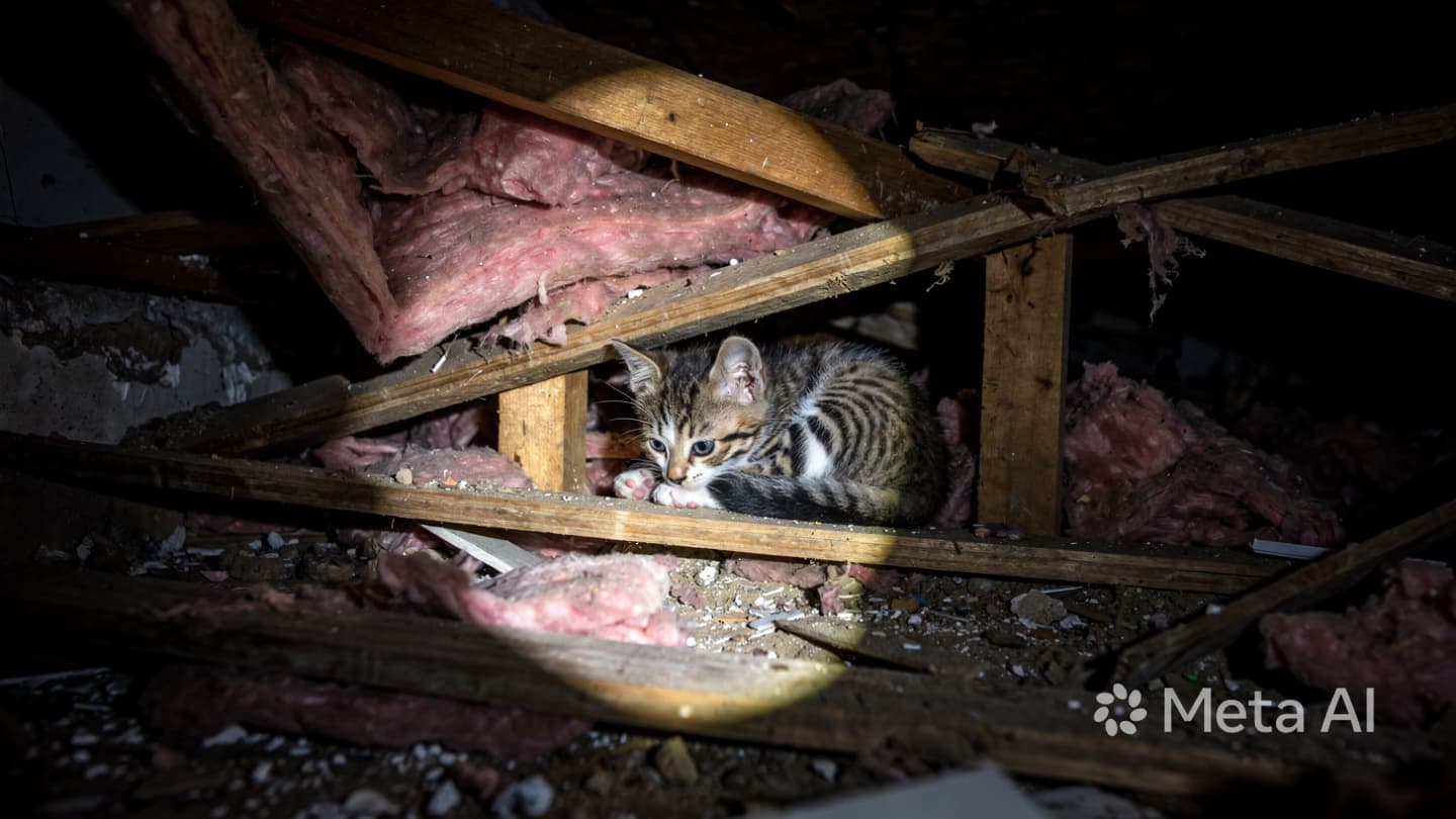 Bogue Chitto, Mississippi: Kitten Rescued From Tornado Debris Following Destruction of Local Trailer Park