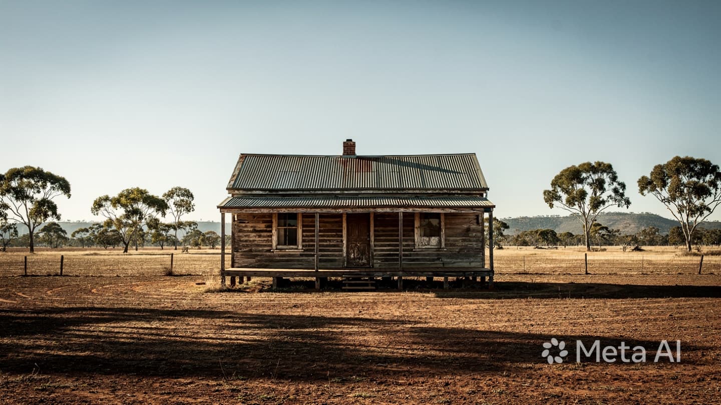 Where the Red Earth Gathers Its Silence, a Heavy Shadow Over the Rural West