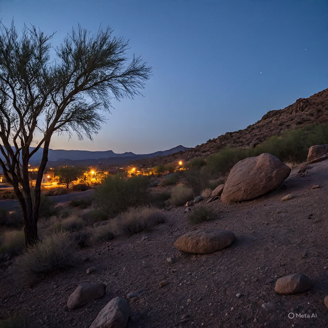 When Night Falls on Still Streets: Motion, Memory, and the Desert’s Quiet Vigil