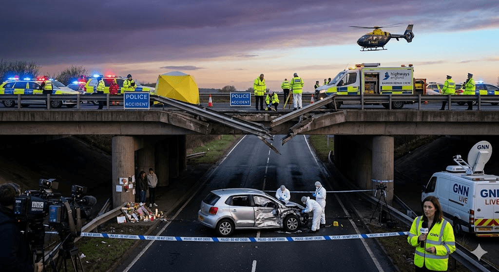 Plunge into Darkness: Two Teens Dead After M1 Crash Sends Car Off Overpass