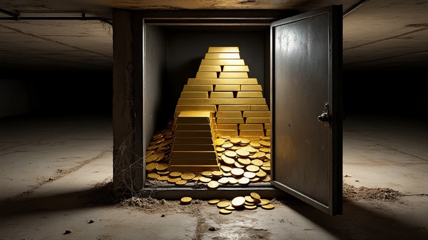 Beneath an ordinary floor, a quiet echo of the past emerges in gold