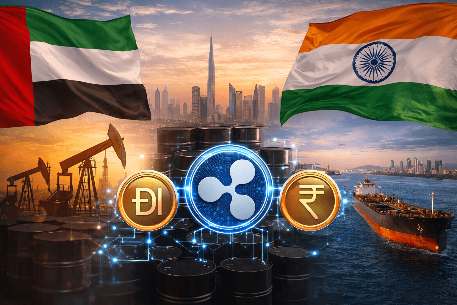 UAE and India Turn to RippleNet for Oil Trade, Bypassing the U.S. Dollar