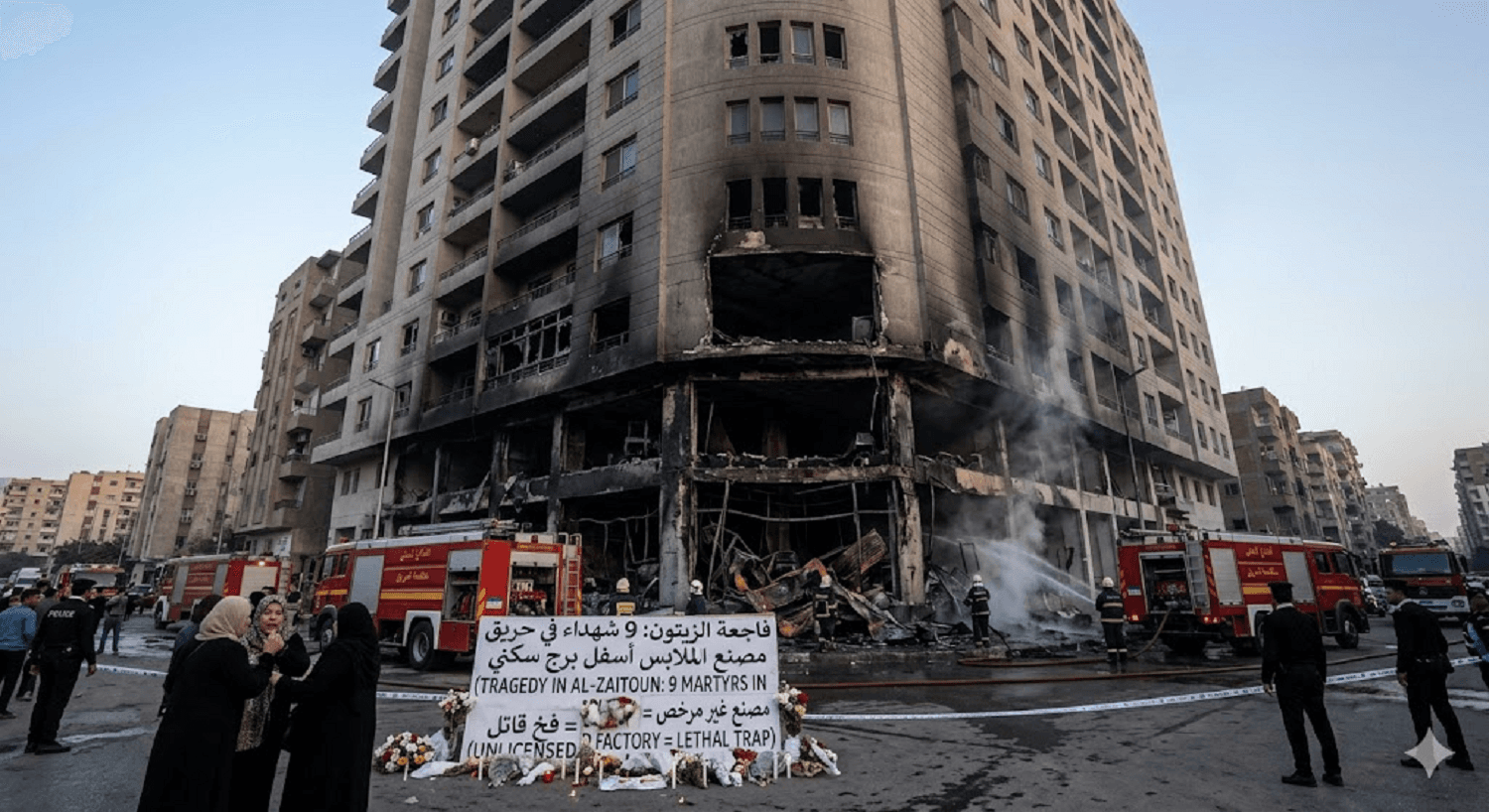 Tragedy in Cairo: Nine Dead as Fire Rips Through Clothing Factory Beneath Residential Tower
