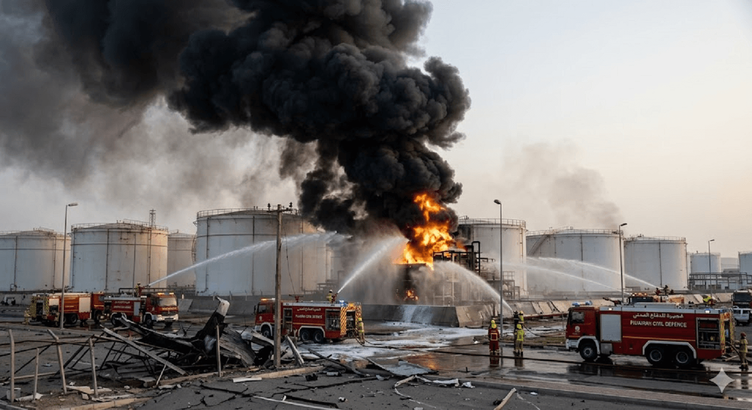 UAE’s Fujairah Oil Sector Hit by Drone Strike, Fire Breaks Out