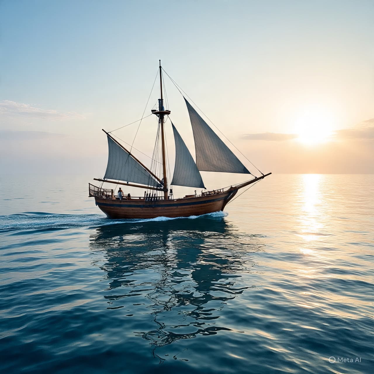 Under the Weightless Sweep of Indian Ocean Dawn, a Frigate’s Wake Fades