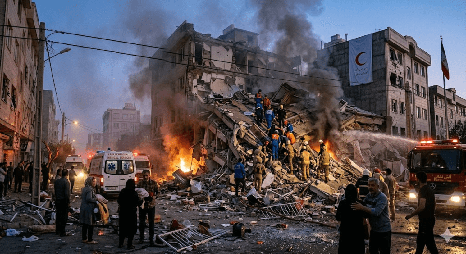 Tragedy in Karaj: US-Israeli Strike Levels Four-Story Building, Leaving 4 Dead