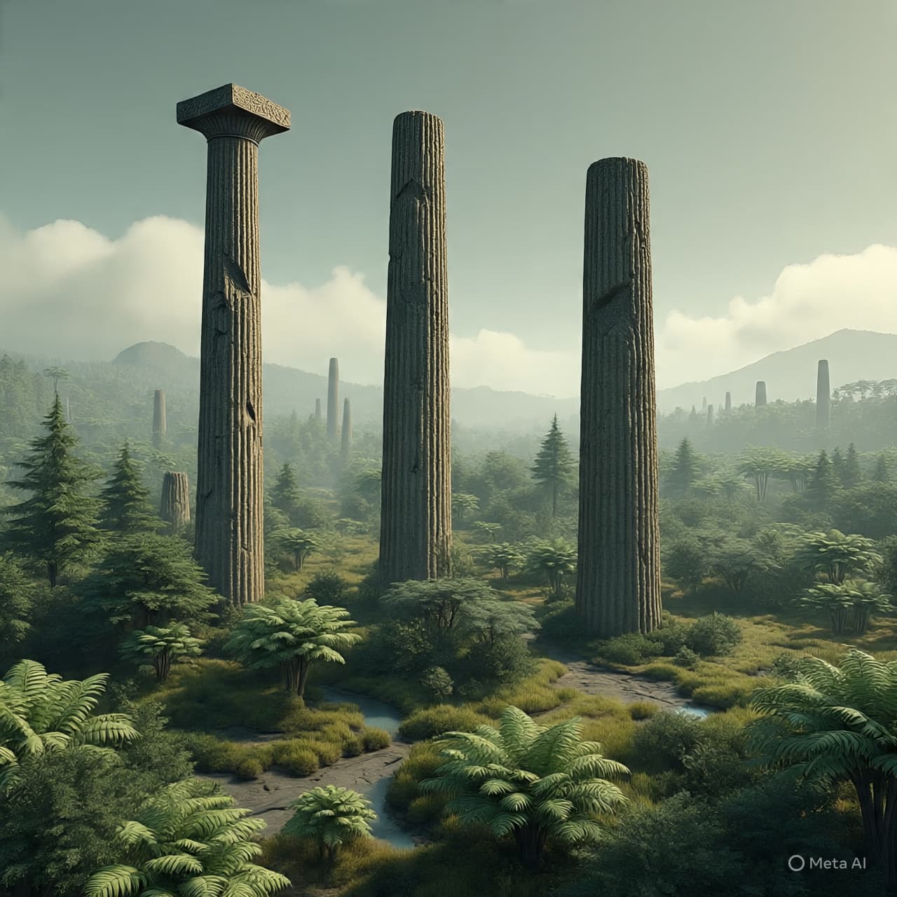 “Ancient Spires in Stone: Reimagining Earth’s First Skyscrapers”