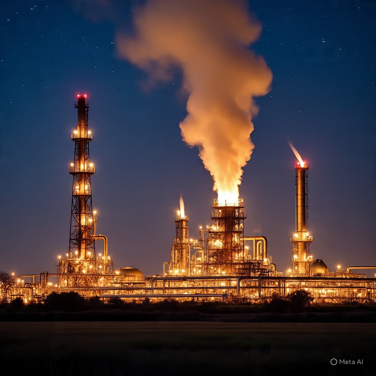 Dans la lueur des raffineries en feu : les lignes de vie énergétiques d'une région sous pression