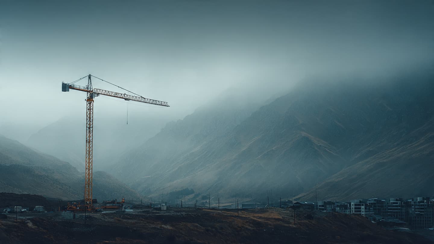 The Soft Light of the Morning Mist Upon the Silent New Zealand Market Trade Ledger