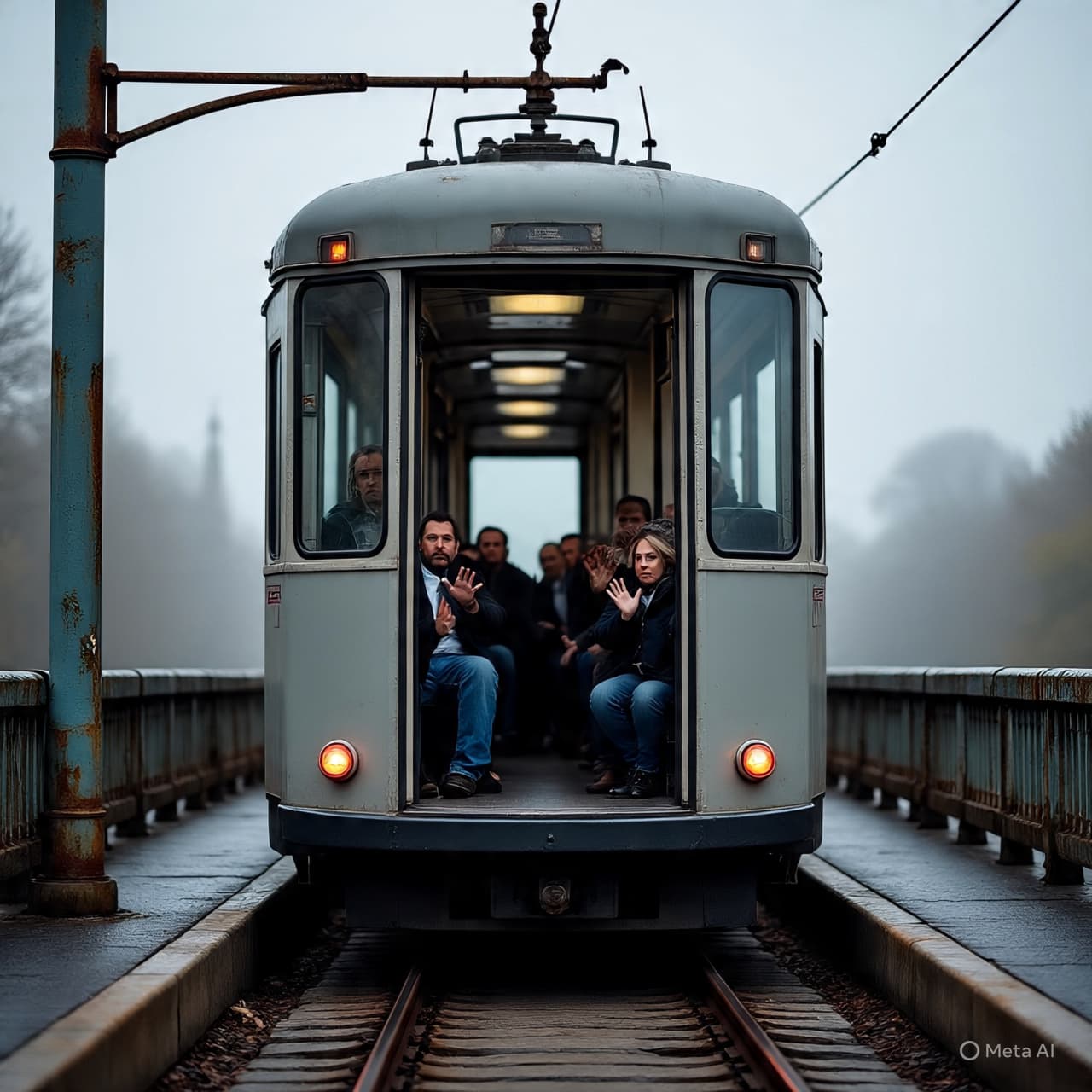 Hands in the Air: A Dramatic Moment on the Cureghem Tram