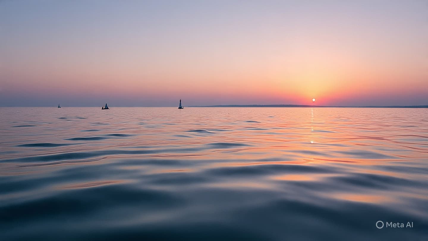 When the Deep Earth Sighs Beneath the Silver Surface of the Caspian at Dawn