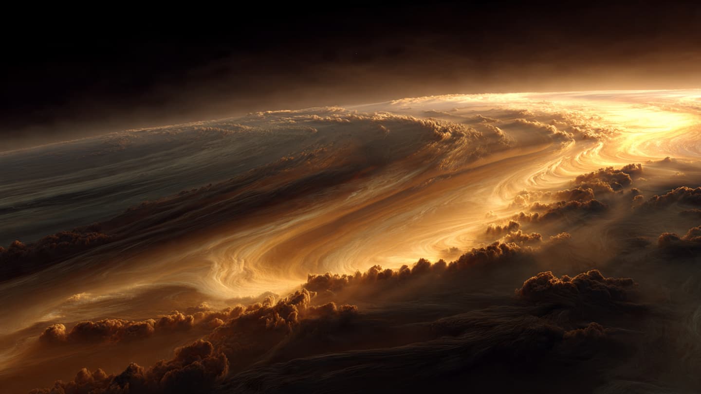Acid Clouds Above Venus Rise Like Waves Frozen in the Sky