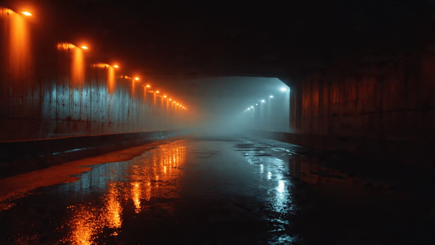Between the Concrete Ribs and Rising Smoke, the Heavy Toll of a Darkened Roadway