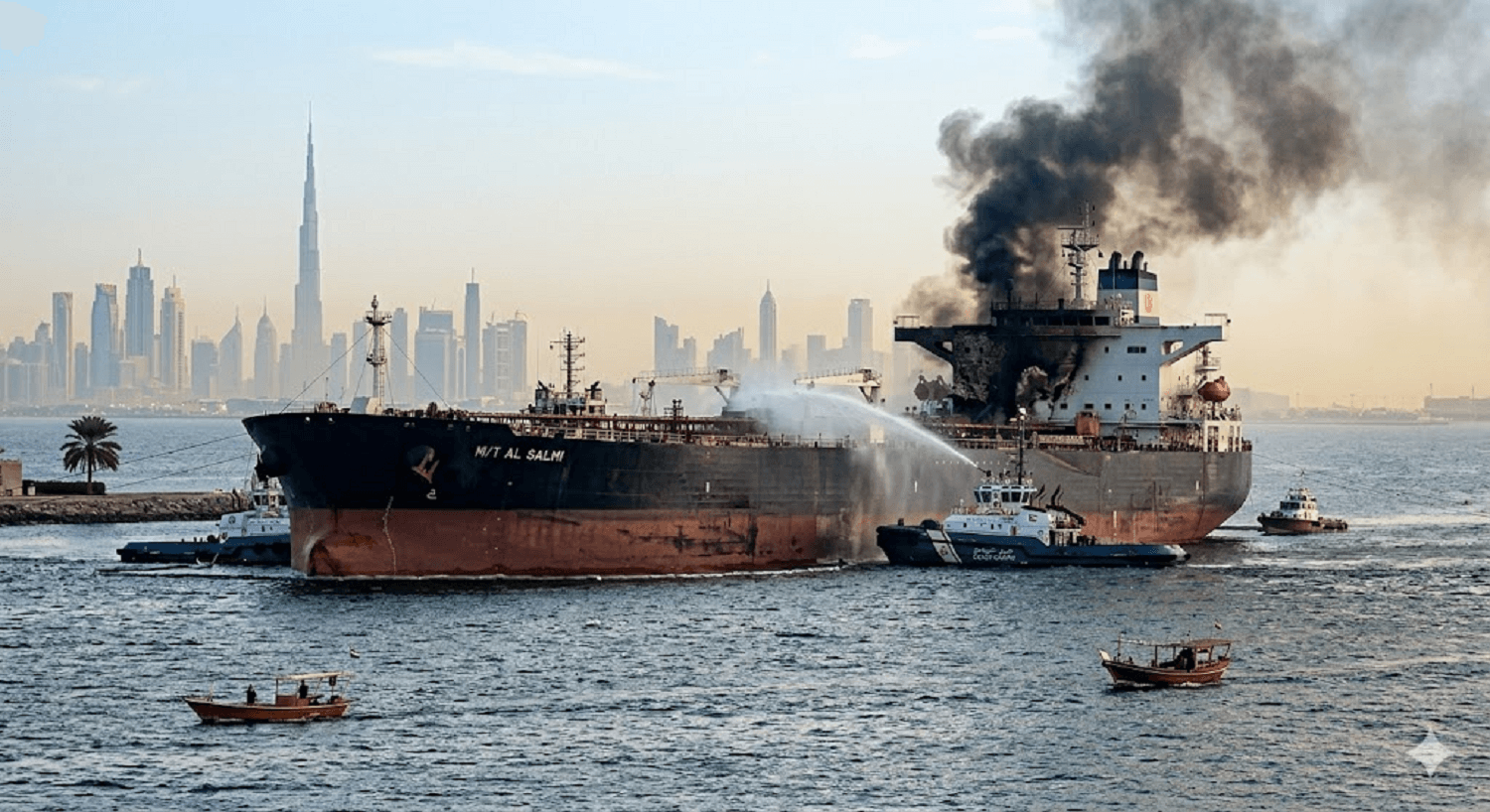 Explosion off Dubai: Giant Oil Tanker Struck Amid Spiraling U.S.-Iran Confrontation