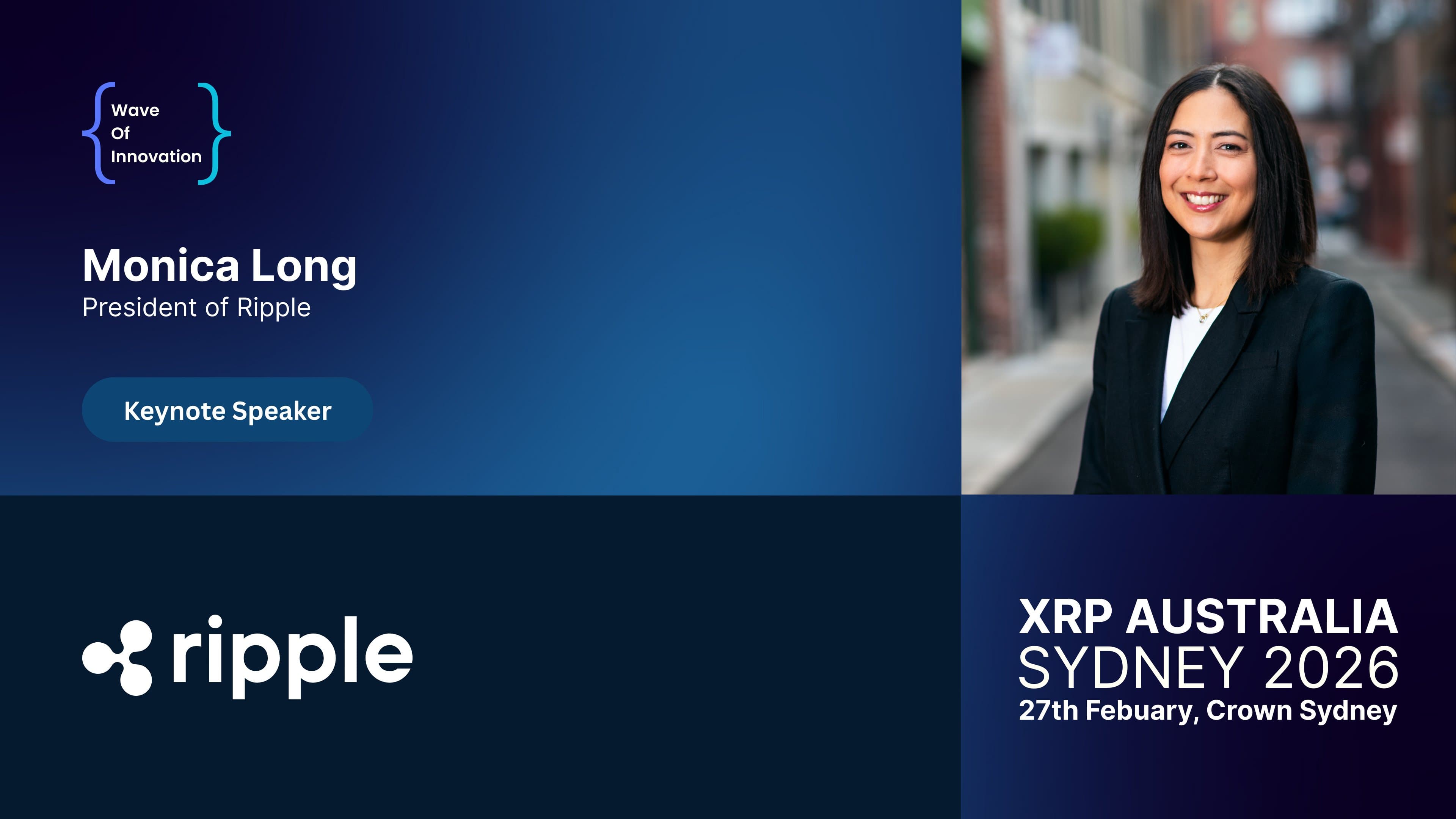 Ripple President Monica Long Headlines XRP Australia 2026: The Internet of Value Takes Center Stage