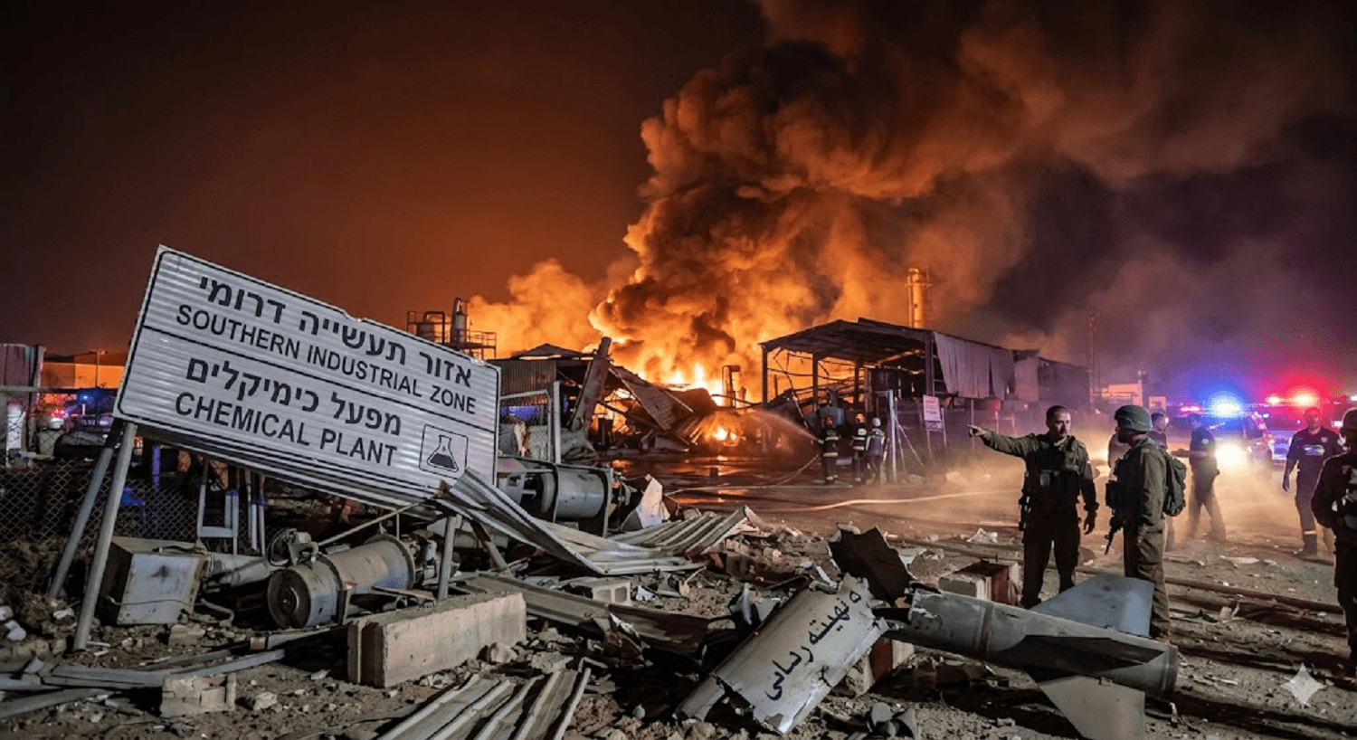 Sky on Fire: Iranian Ghadr-110 Slams Into Southern Israeli Industrial Site