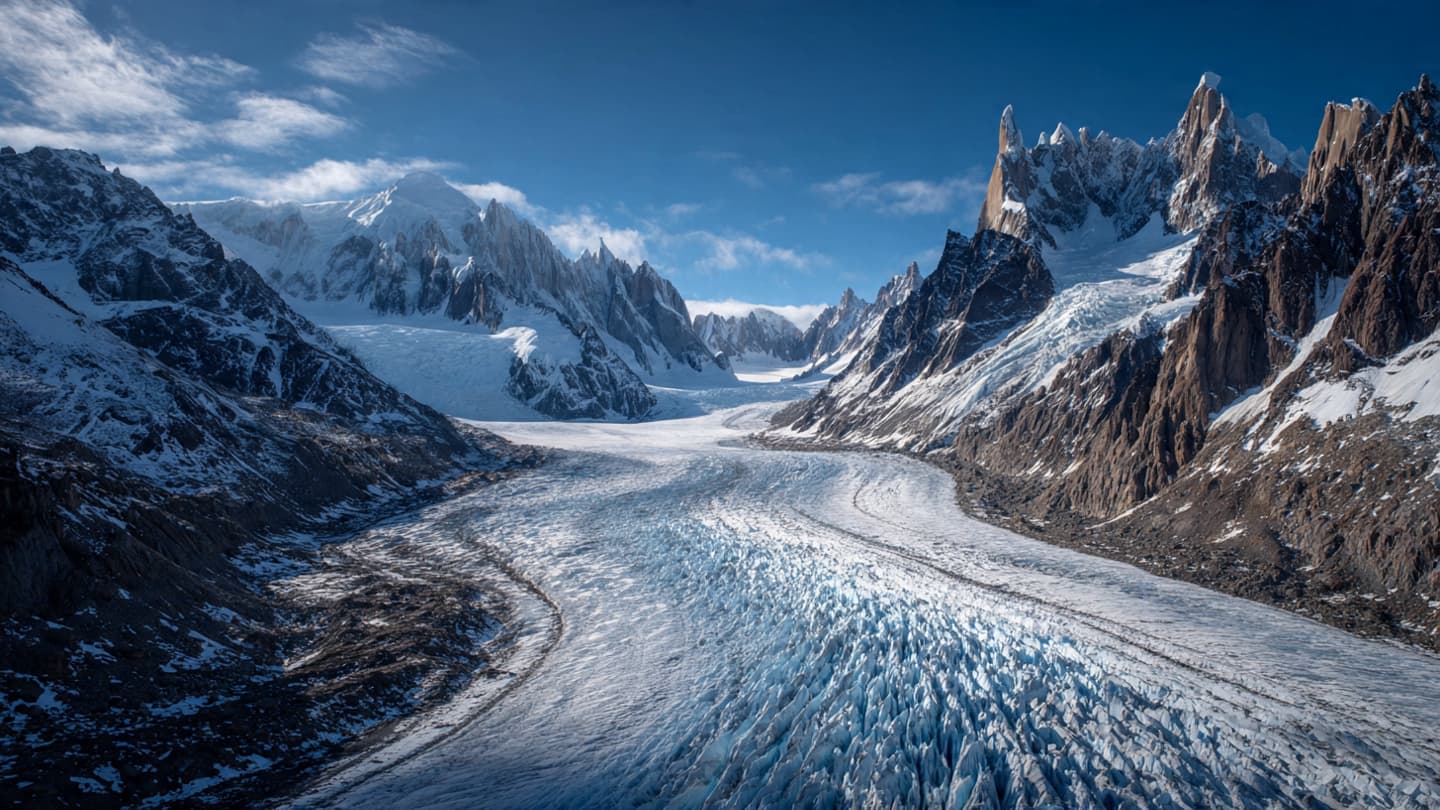 The Silver Breath of the Southern Alps, Reflections on the Slow Motion of Ice