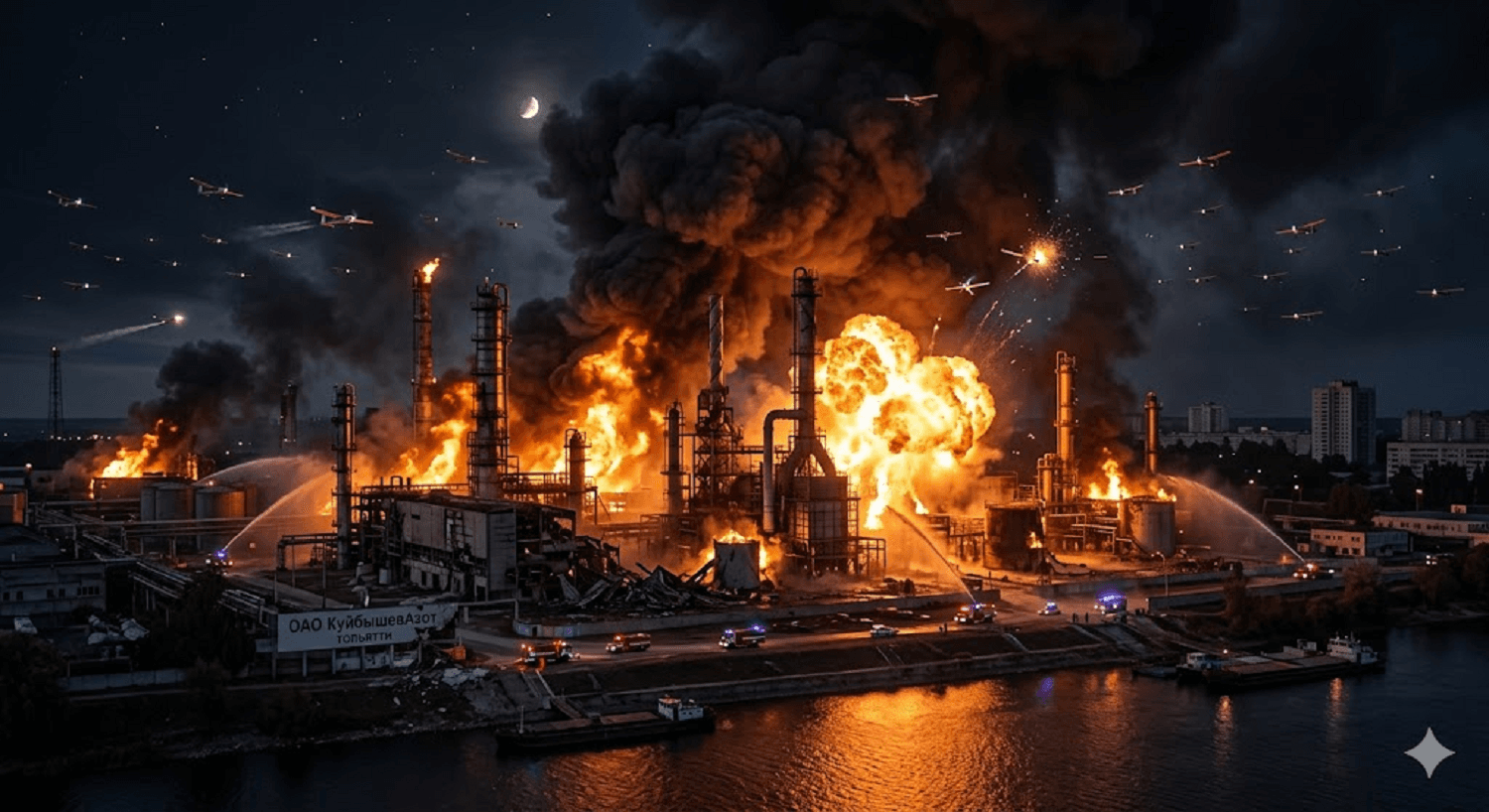 Explosions Across Russia: Massive Drone Wave Hits KuibyshevAzot and Strategic Metallurgical Plants