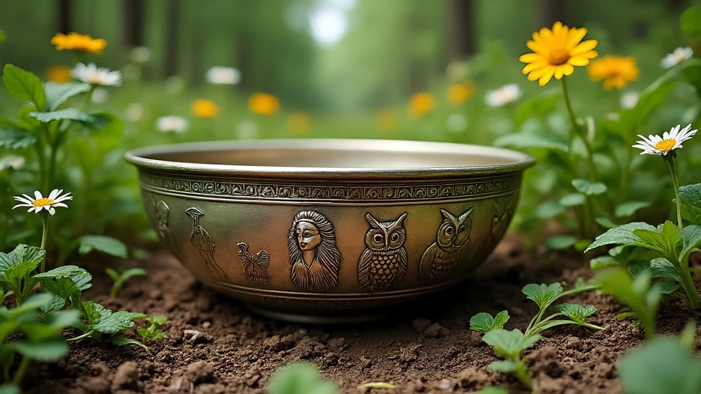 A quiet forest reveals an ancient voice shaped in silver and gold