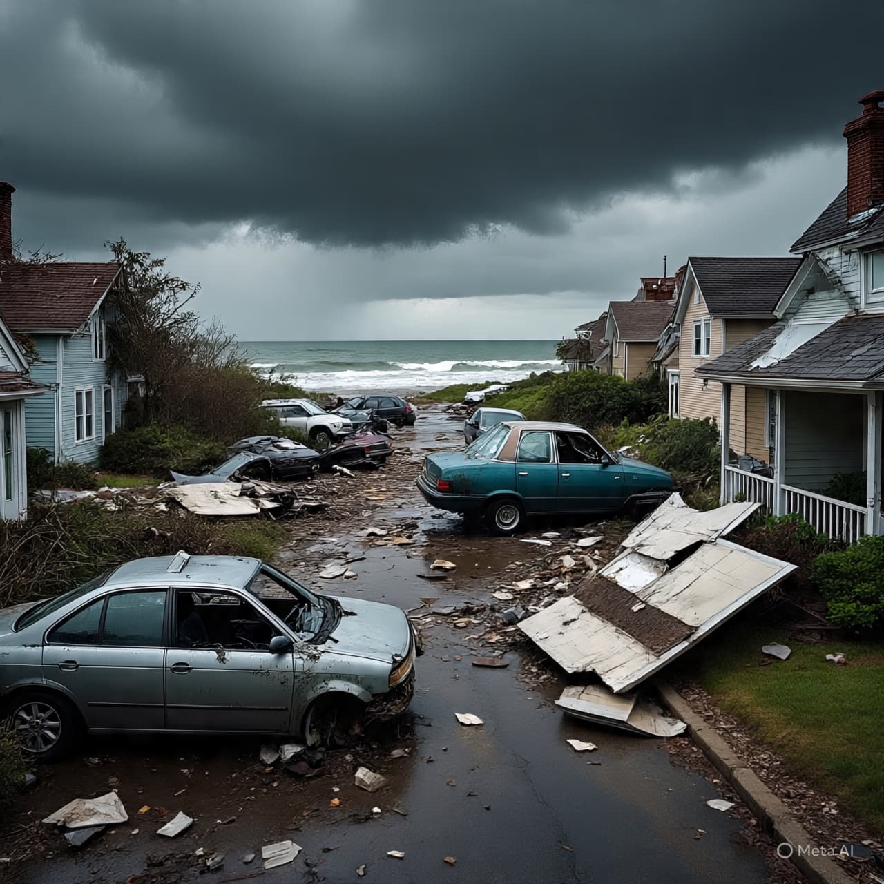 Islands in the Path: How Do Communities Stand After the Sky Breaks?