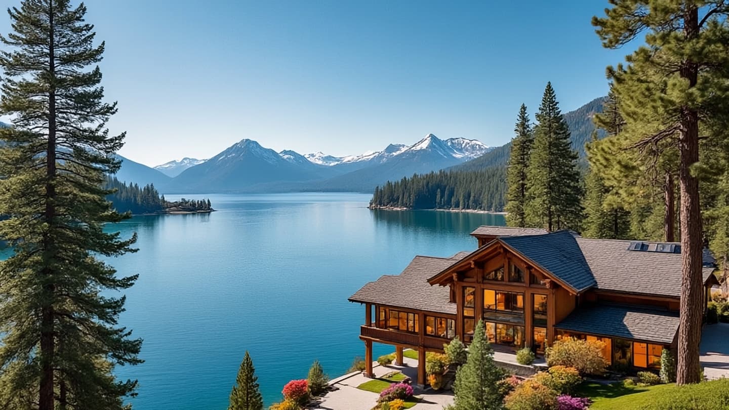 A lakeside home turns landscape into a measure of value