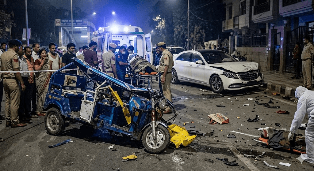 Shattered Lives in Model Town: Speeding Car Rams E-Rickshaw, Leaving One Dead and Five Injured