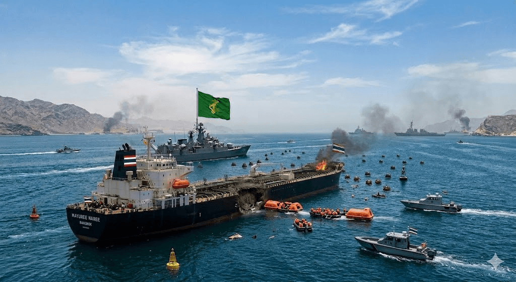 Thai Cargo Ship Struck in Strait of Hormuz as Iran Targets Commercial Vessels