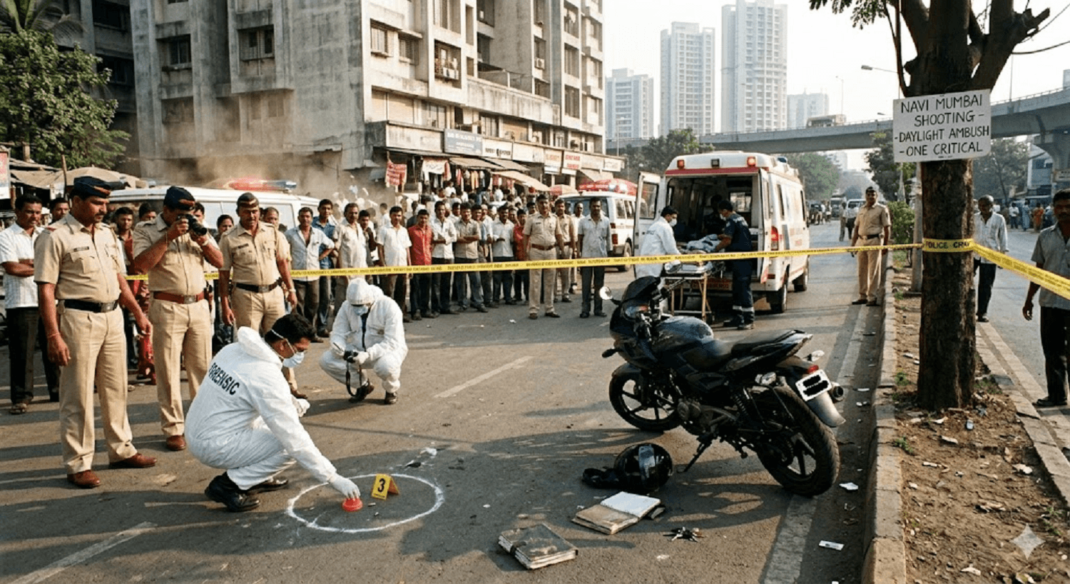 Gunfire in Navi Mumbai: Motorcyclist Opens Fire in Shocking Daylight Shooting