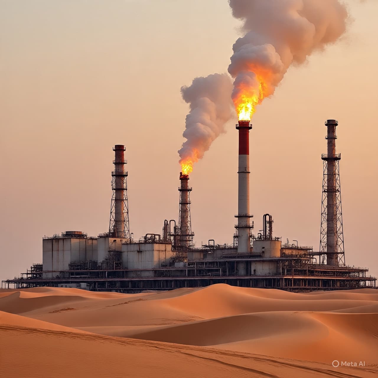 “At the Edge of Industry: Where Flames Rewrote the Evening”