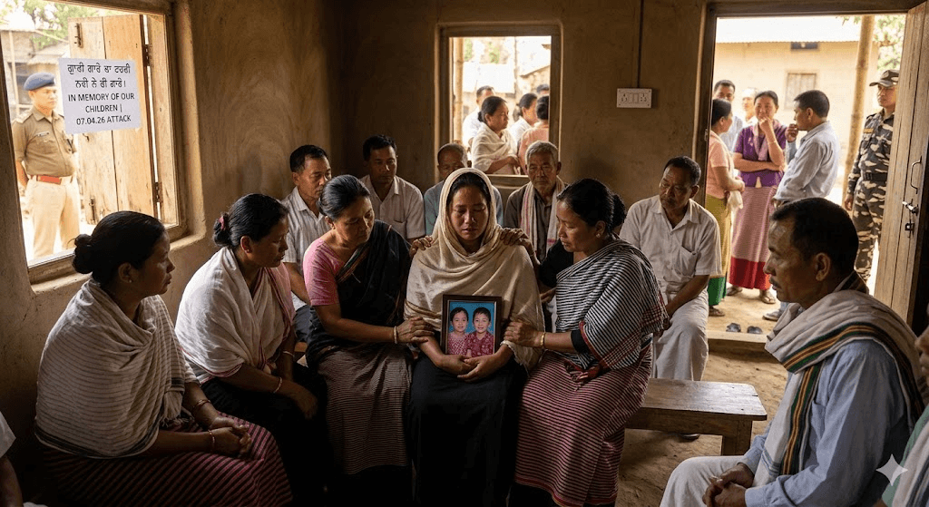 A Mother’s Grief: Heartland of Manipur Mourns Two Children Lost in Brutal Moirang Tronlaobi Attack