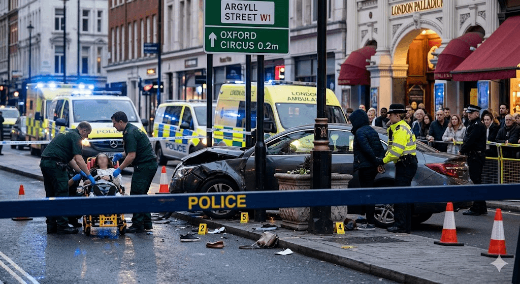 Breaking News: Multiple Injured as Car Hits Pedestrians in London; Woman Arrested